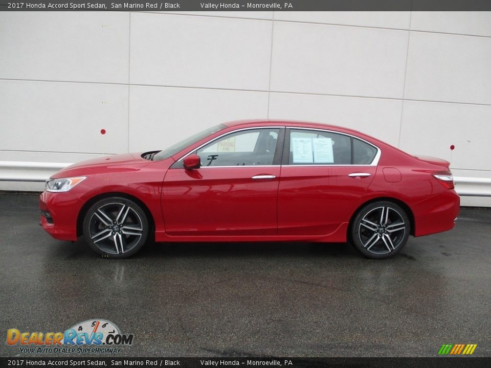 2017 Honda Accord Sport Sedan San Marino Red / Black Photo #2
