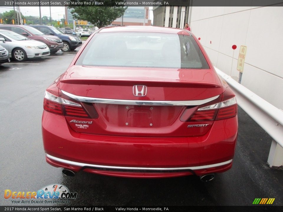 2017 Honda Accord Sport Sedan San Marino Red / Black Photo #4