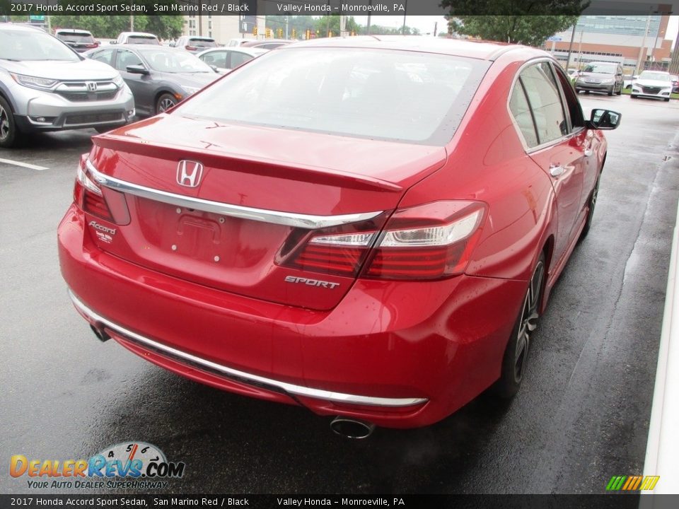 2017 Honda Accord Sport Sedan San Marino Red / Black Photo #5