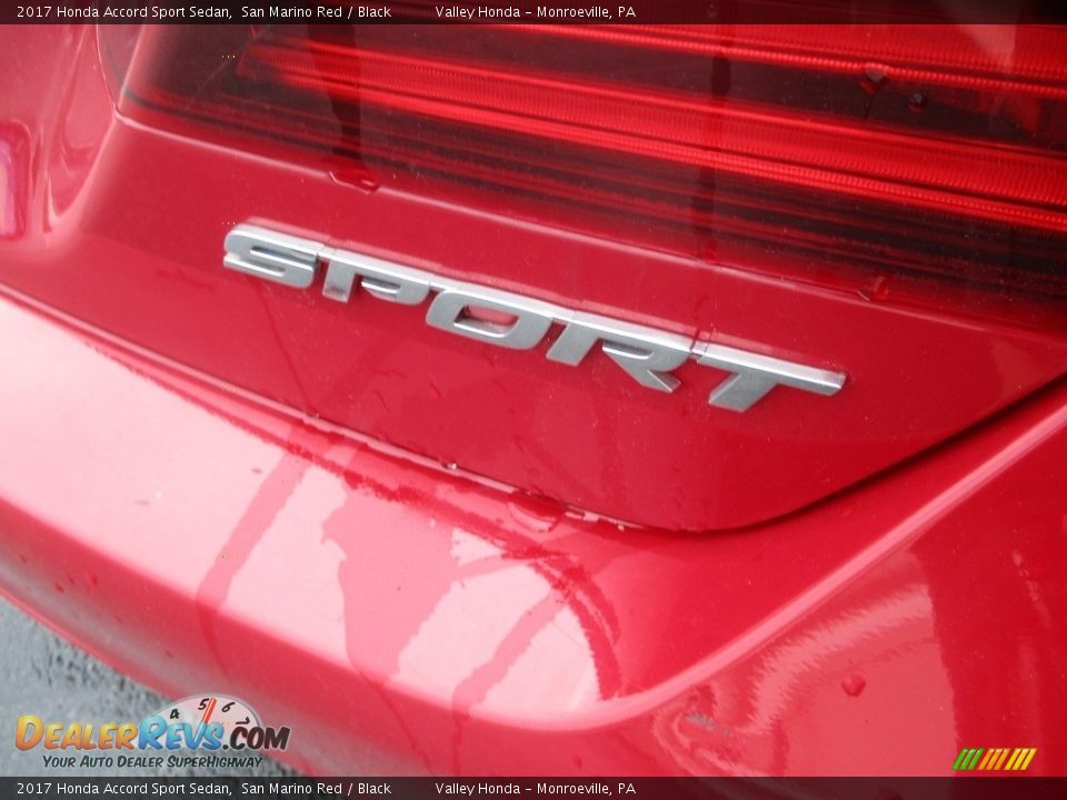 2017 Honda Accord Sport Sedan San Marino Red / Black Photo #6