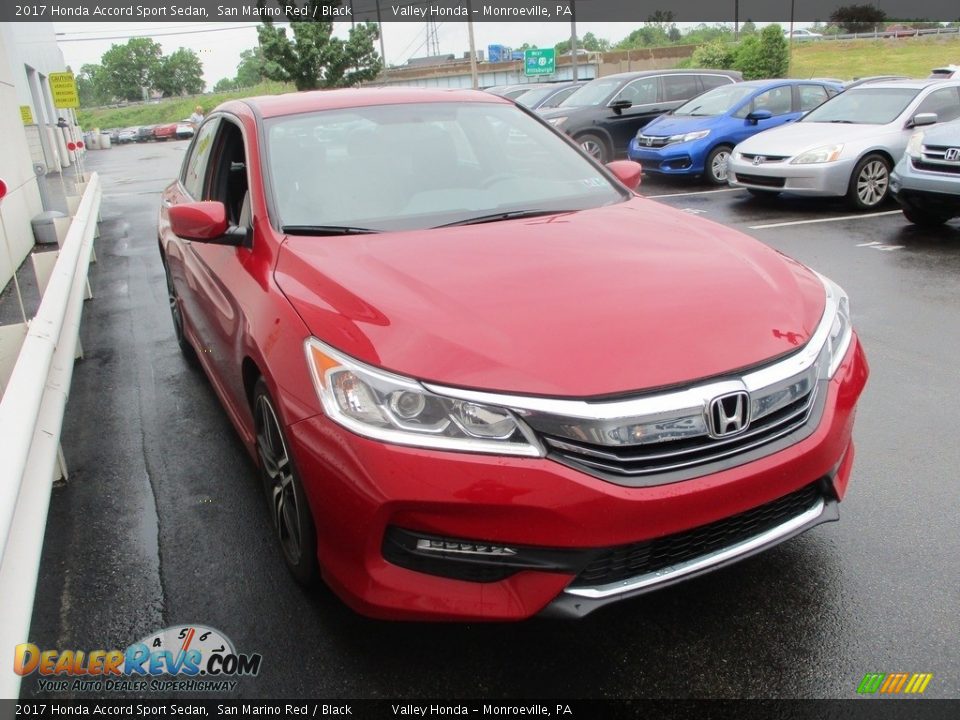 2017 Honda Accord Sport Sedan San Marino Red / Black Photo #8