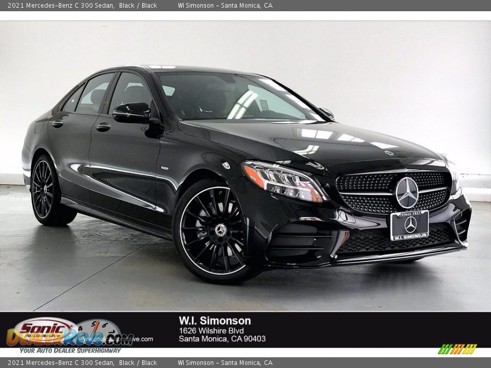 2021 Mercedes-Benz C 300 Sedan Black / Black Photo #1