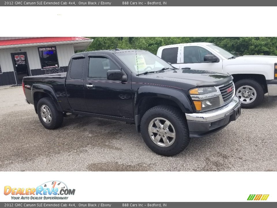 2012 GMC Canyon SLE Extended Cab 4x4 Onyx Black / Ebony Photo #1