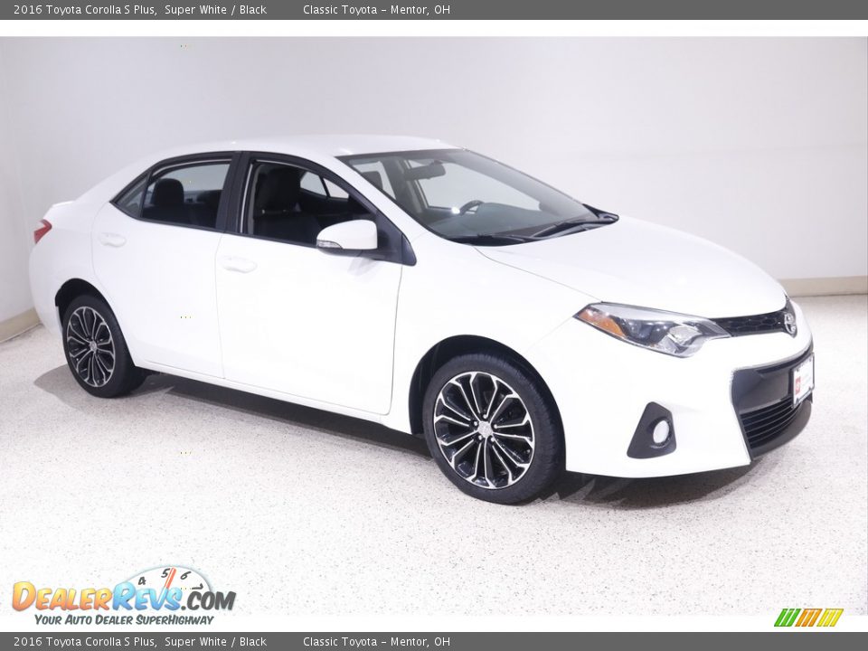 2016 Toyota Corolla S Plus Super White / Black Photo #1