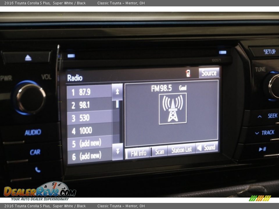 2016 Toyota Corolla S Plus Super White / Black Photo #10