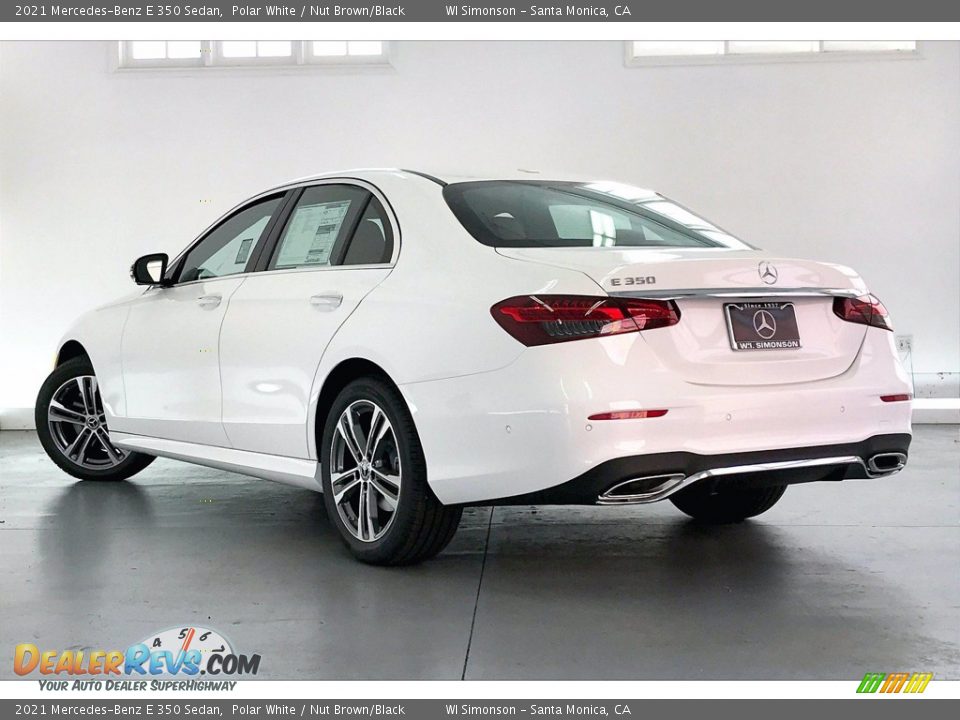 2021 Mercedes-Benz E 350 Sedan Polar White / Nut Brown/Black Photo #2