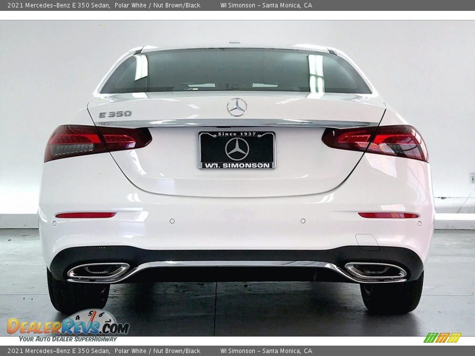 2021 Mercedes-Benz E 350 Sedan Polar White / Nut Brown/Black Photo #3