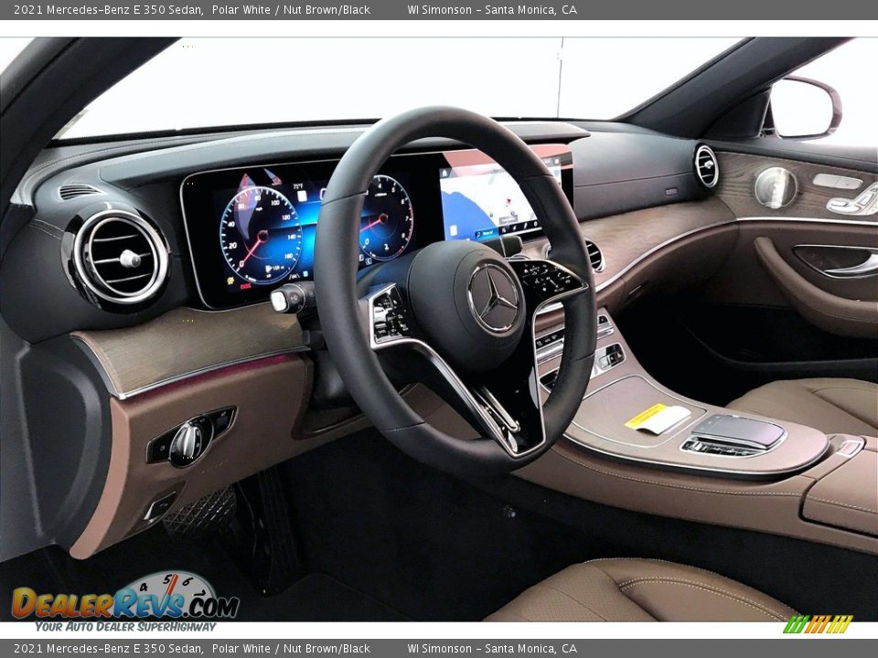 2021 Mercedes-Benz E 350 Sedan Polar White / Nut Brown/Black Photo #4