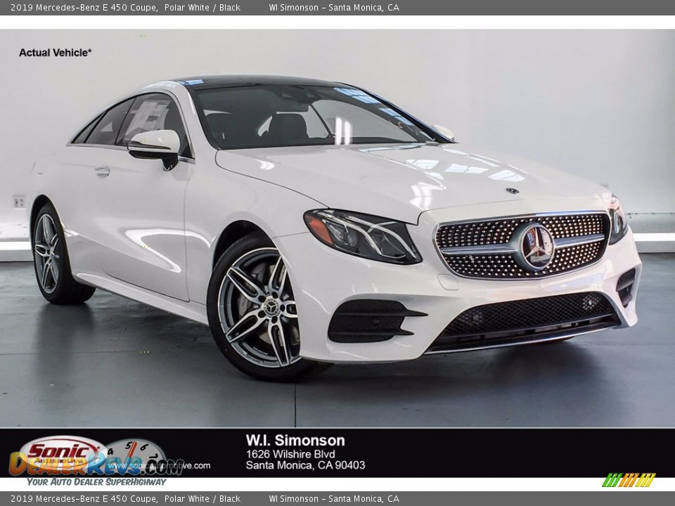 2019 Mercedes-Benz E 450 Coupe Polar White / Black Photo #1