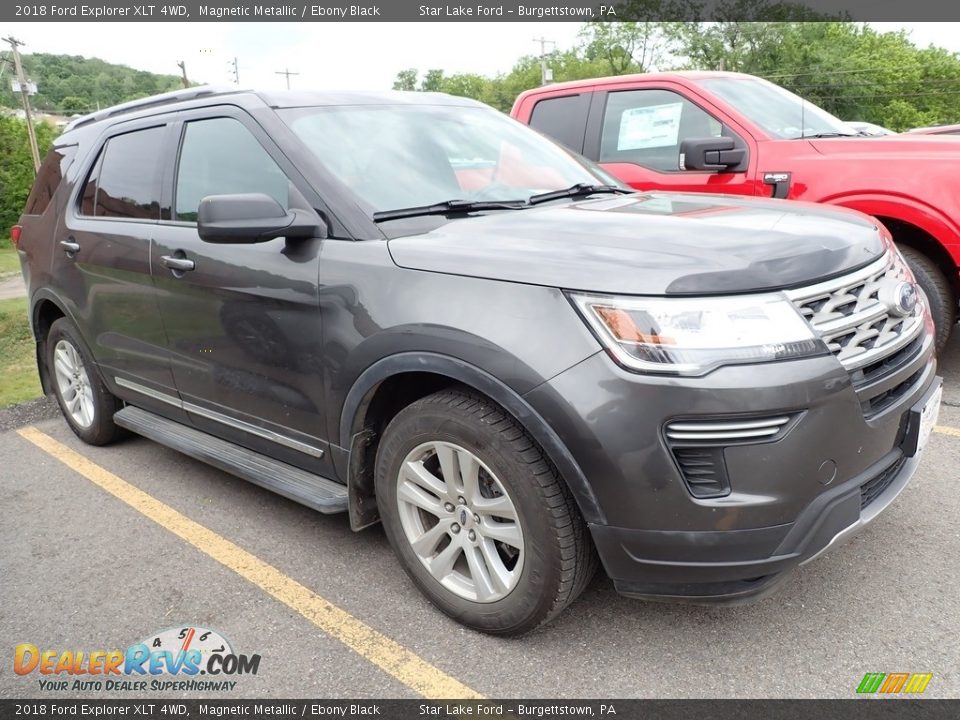 2018 Ford Explorer XLT 4WD Magnetic Metallic / Ebony Black Photo #4