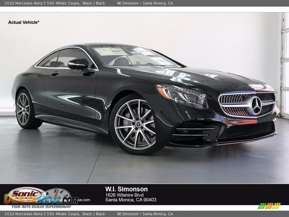 2019 Mercedes-Benz S 560 4Matic Coupe Black / Black Photo #1