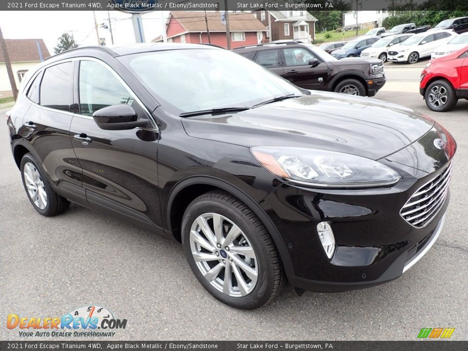 2021 Ford Escape Titanium 4WD Agate Black Metallic / Ebony/Sandstone Photo #8