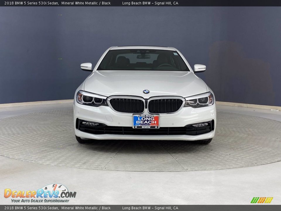 2018 BMW 5 Series 530i Sedan Mineral White Metallic / Black Photo #2