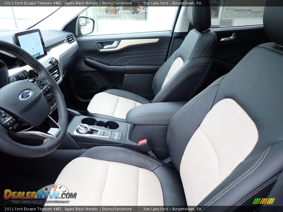 Ebony/Sandstone Interior - 2021 Ford Escape Titanium 4WD Photo #10