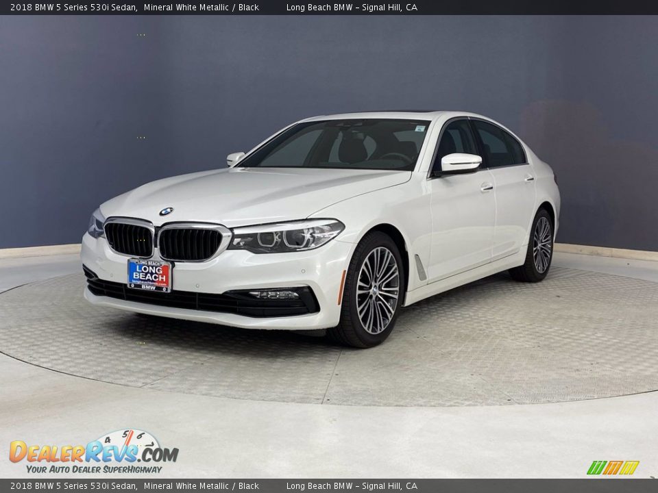 2018 BMW 5 Series 530i Sedan Mineral White Metallic / Black Photo #3