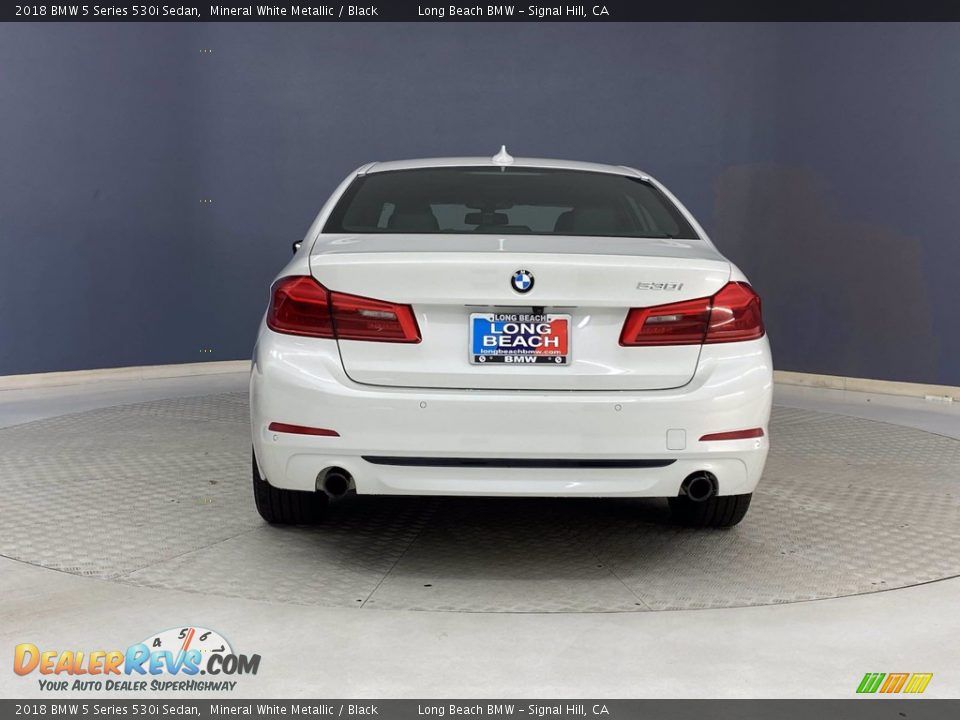 2018 BMW 5 Series 530i Sedan Mineral White Metallic / Black Photo #4