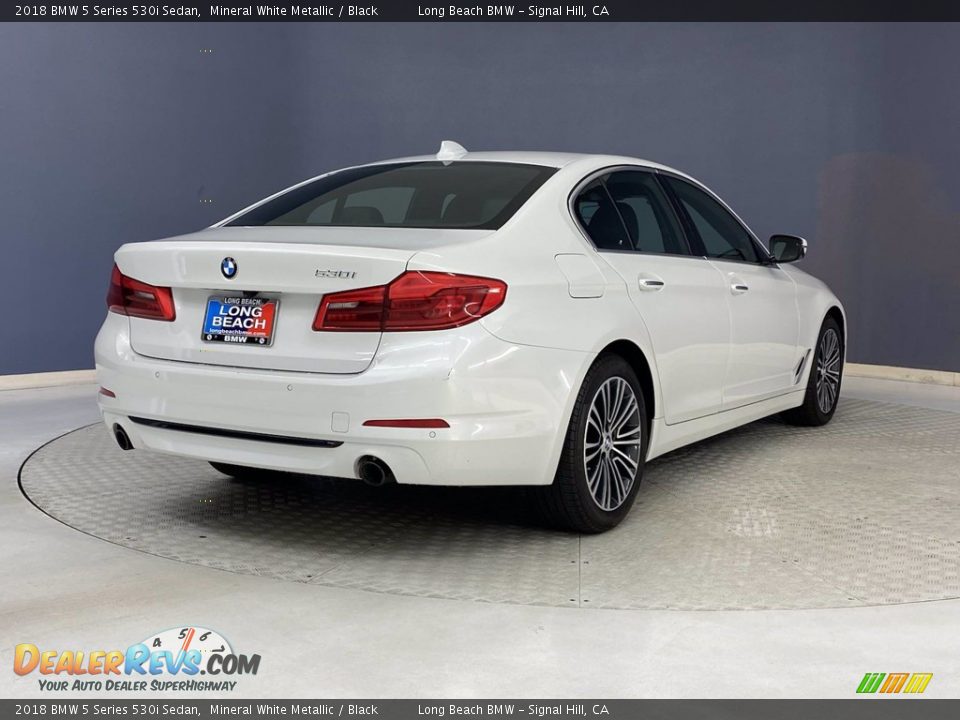 2018 BMW 5 Series 530i Sedan Mineral White Metallic / Black Photo #5