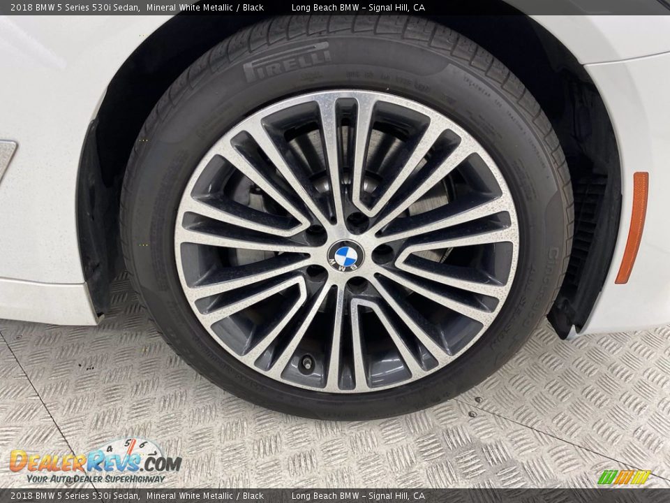 2018 BMW 5 Series 530i Sedan Mineral White Metallic / Black Photo #6