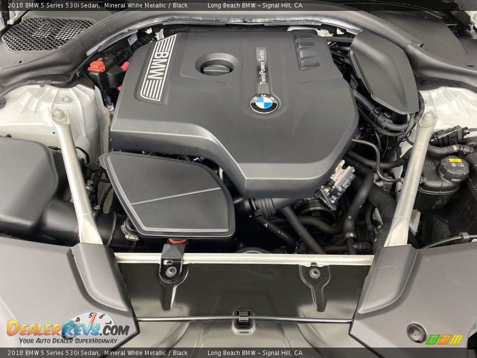 2018 BMW 5 Series 530i Sedan Mineral White Metallic / Black Photo #12