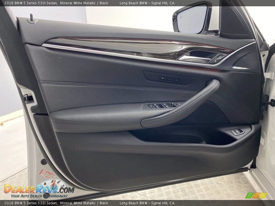2018 BMW 5 Series 530i Sedan Mineral White Metallic / Black Photo #13