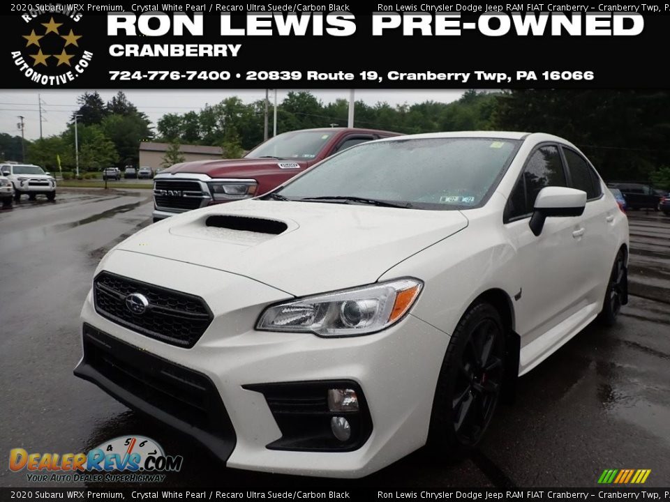 2020 Subaru WRX Premium Crystal White Pearl / Recaro Ultra Suede/Carbon Black Photo #1