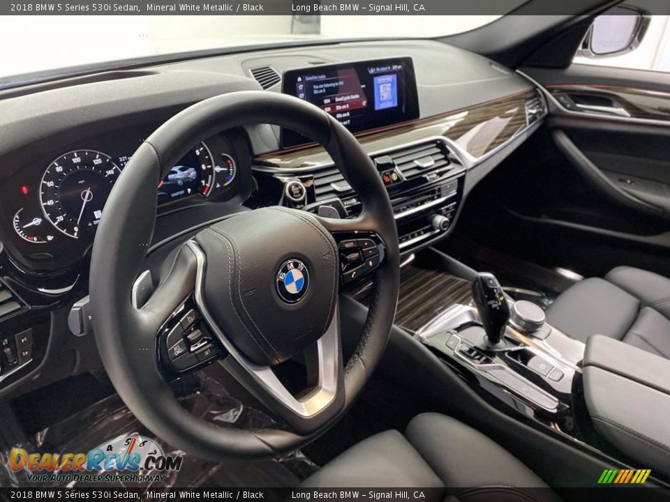 2018 BMW 5 Series 530i Sedan Mineral White Metallic / Black Photo #16