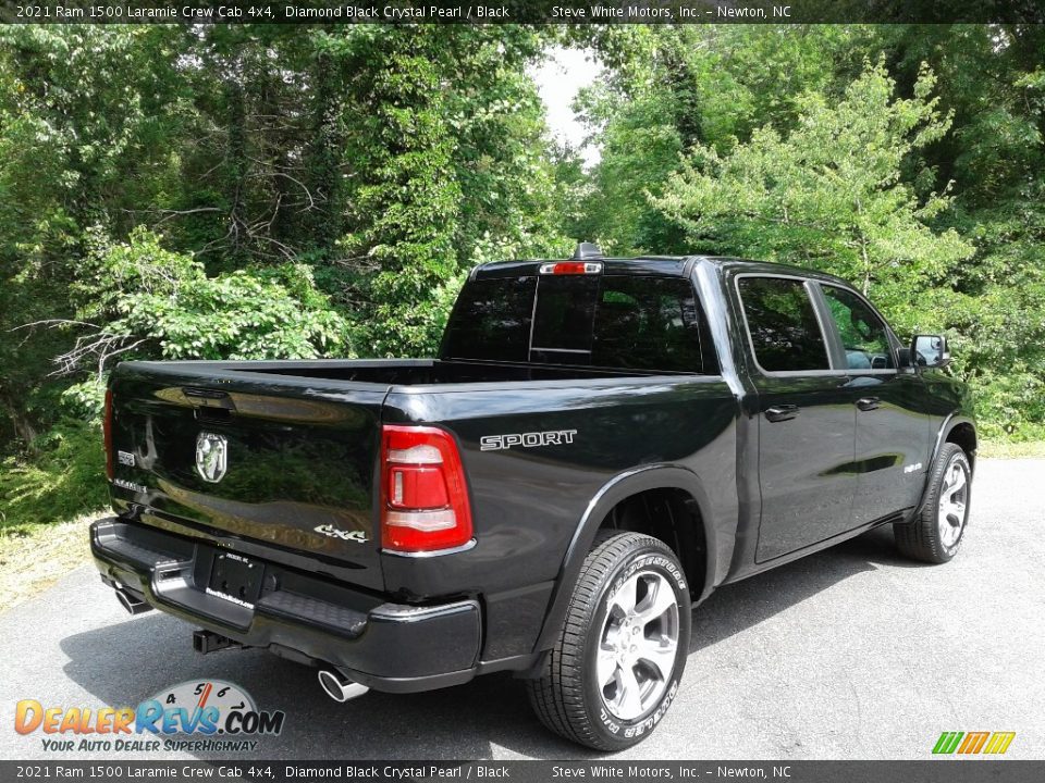 2021 Ram 1500 Laramie Crew Cab 4x4 Diamond Black Crystal Pearl / Black Photo #6