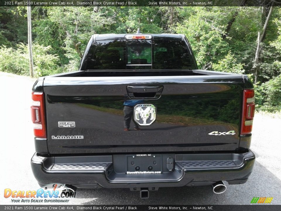 2021 Ram 1500 Laramie Crew Cab 4x4 Diamond Black Crystal Pearl / Black Photo #7