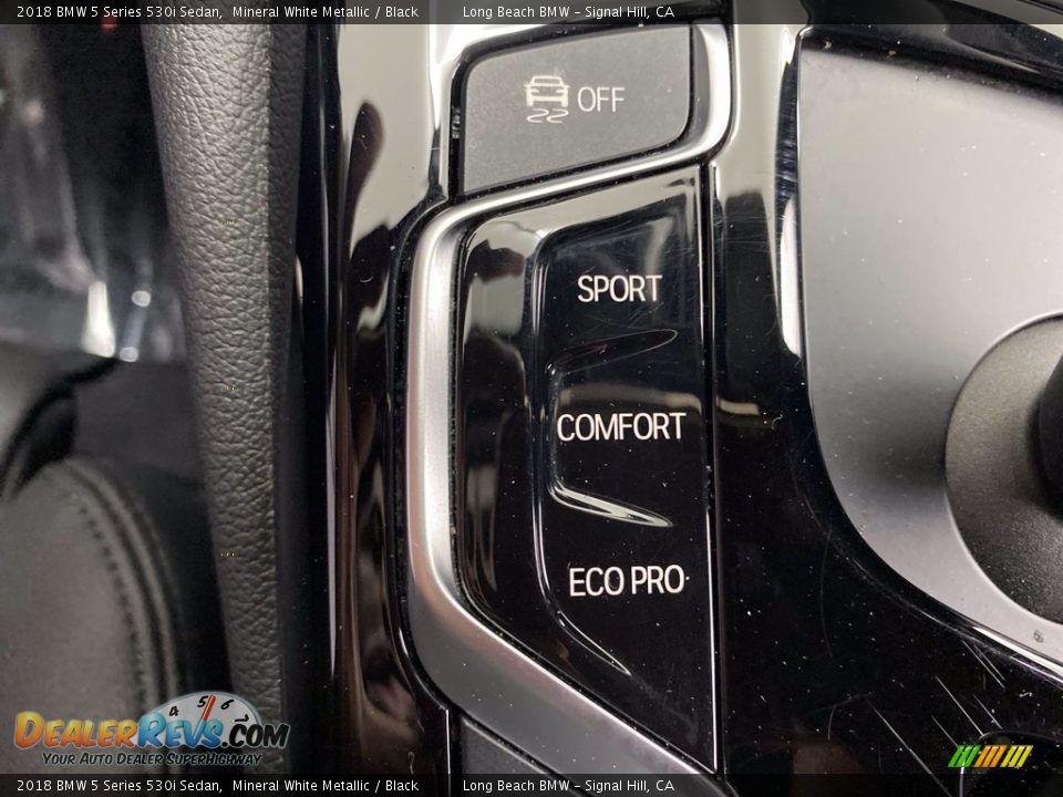 2018 BMW 5 Series 530i Sedan Mineral White Metallic / Black Photo #28