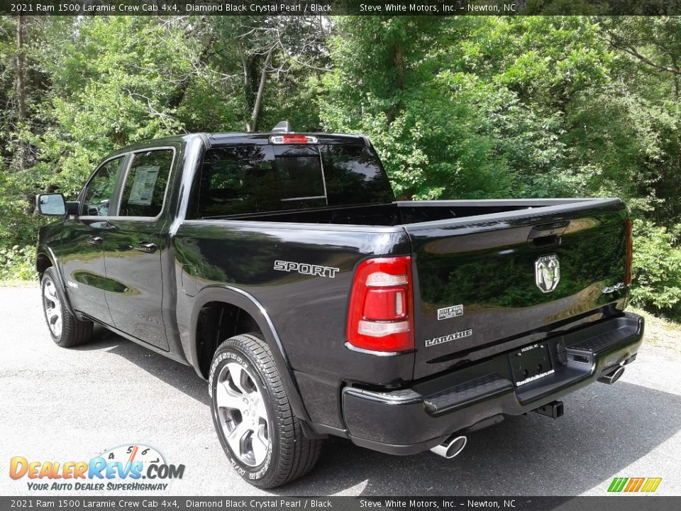 2021 Ram 1500 Laramie Crew Cab 4x4 Diamond Black Crystal Pearl / Black Photo #9