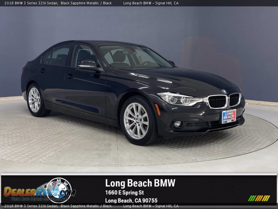 2018 BMW 3 Series 320i Sedan Black Sapphire Metallic / Black Photo #1