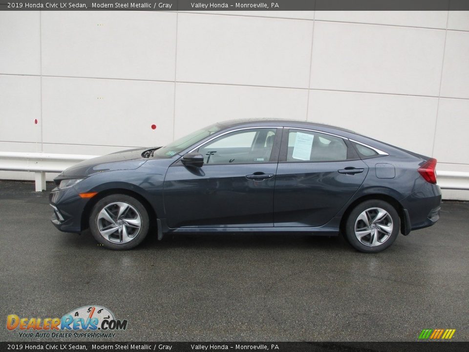 2019 Honda Civic LX Sedan Modern Steel Metallic / Gray Photo #2