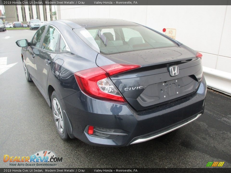 2019 Honda Civic LX Sedan Modern Steel Metallic / Gray Photo #3