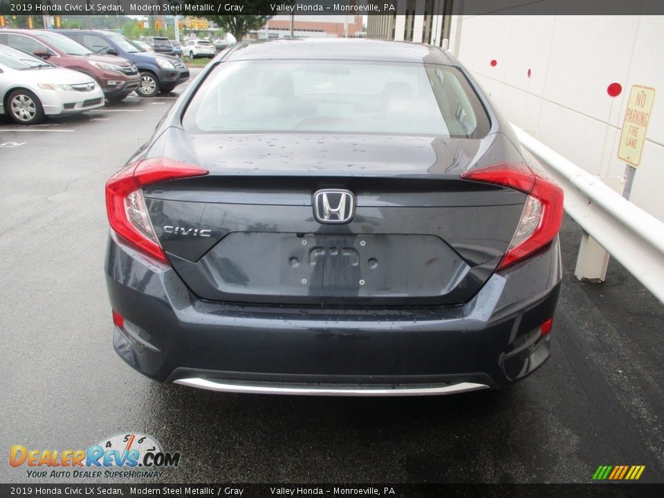 2019 Honda Civic LX Sedan Modern Steel Metallic / Gray Photo #4