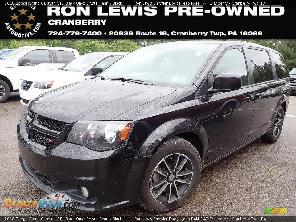 2018 Dodge Grand Caravan GT Black Onyx Crystal Pearl / Black Photo #1