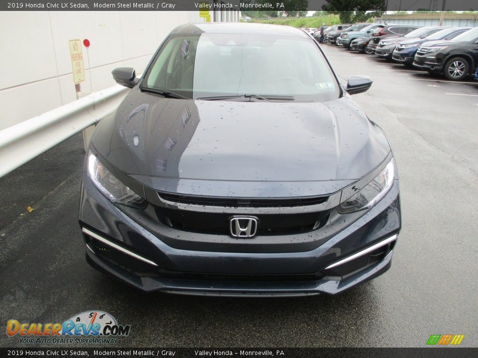 2019 Honda Civic LX Sedan Modern Steel Metallic / Gray Photo #8