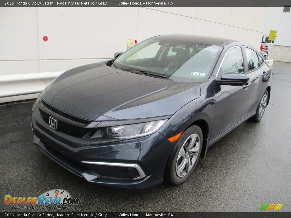 2019 Honda Civic LX Sedan Modern Steel Metallic / Gray Photo #9