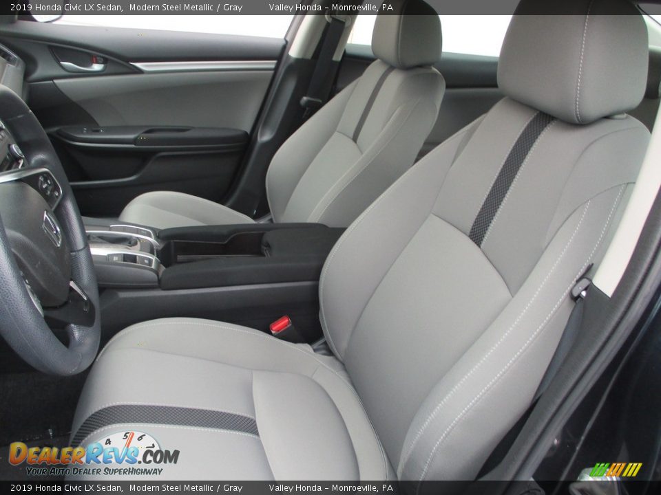 2019 Honda Civic LX Sedan Modern Steel Metallic / Gray Photo #11