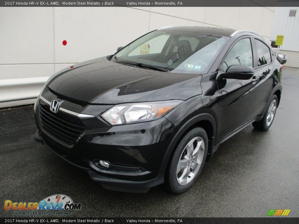 2017 Honda HR-V EX-L AWD Modern Steel Metallic / Black Photo #10