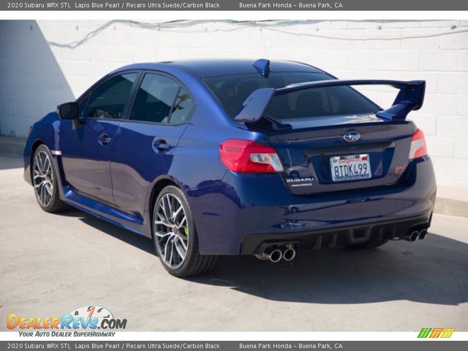 2020 Subaru WRX STI Lapis Blue Pearl / Recaro Ultra Suede/Carbon Black Photo #2