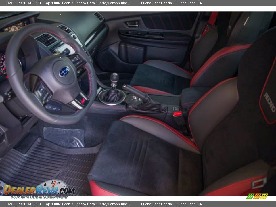 Recaro Ultra Suede/Carbon Black Interior - 2020 Subaru WRX STI Photo #3