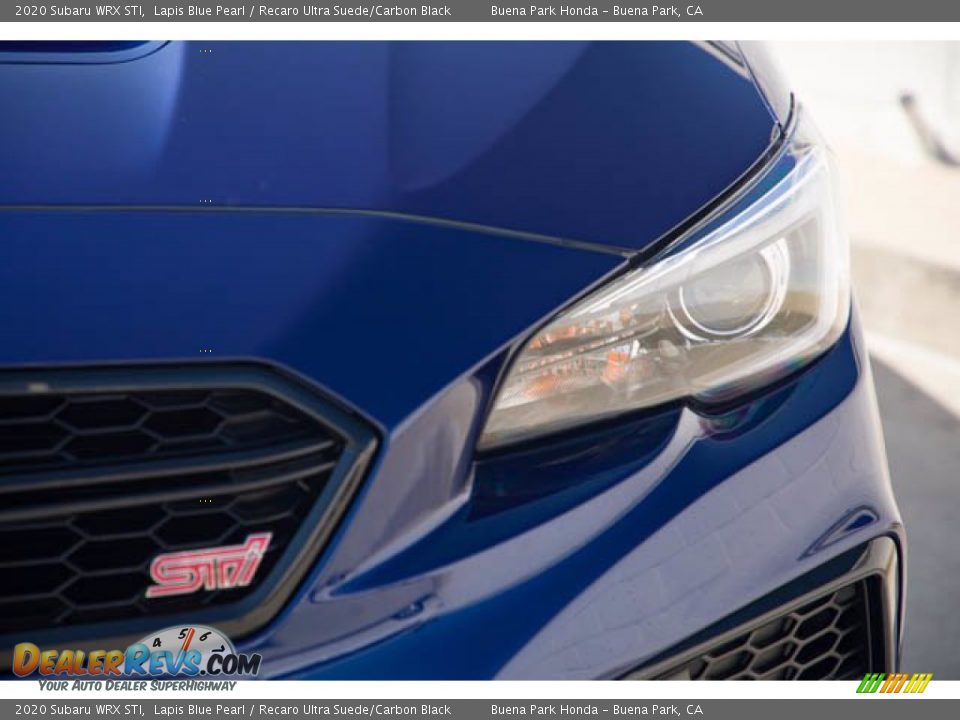 2020 Subaru WRX STI Lapis Blue Pearl / Recaro Ultra Suede/Carbon Black Photo #9