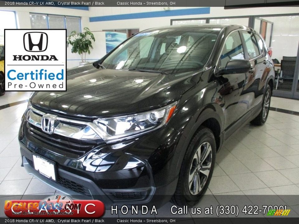 2018 Honda CR-V LX AWD Crystal Black Pearl / Black Photo #1