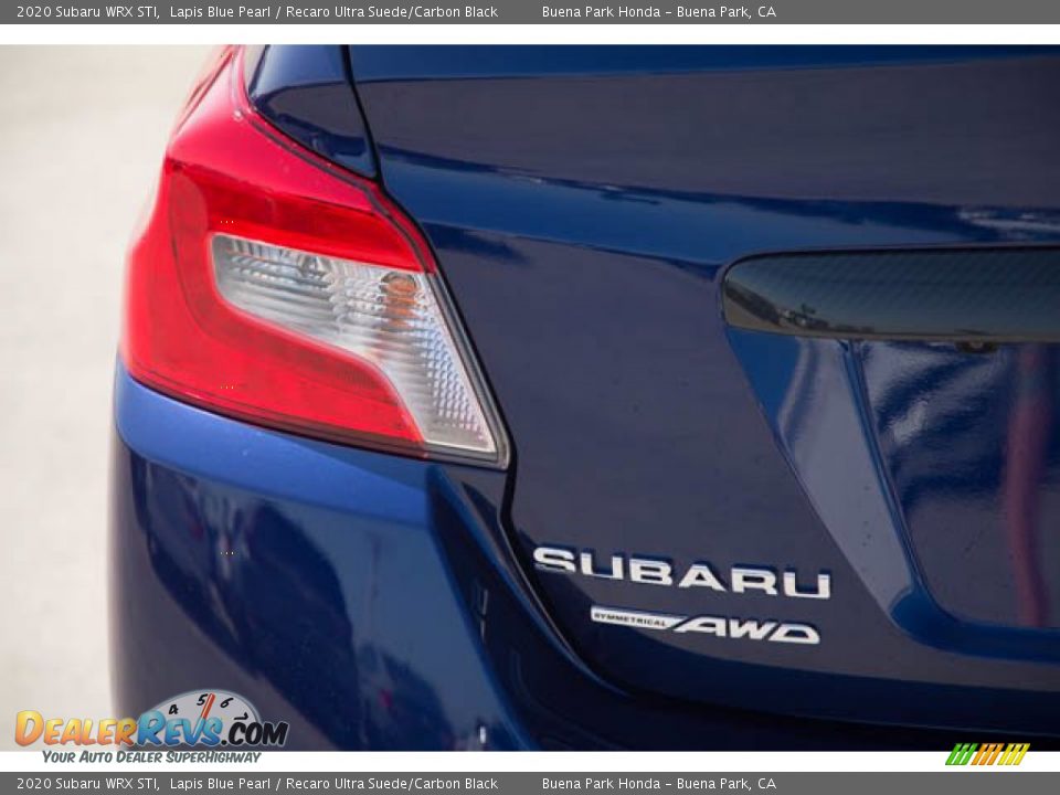 2020 Subaru WRX STI Lapis Blue Pearl / Recaro Ultra Suede/Carbon Black Photo #12