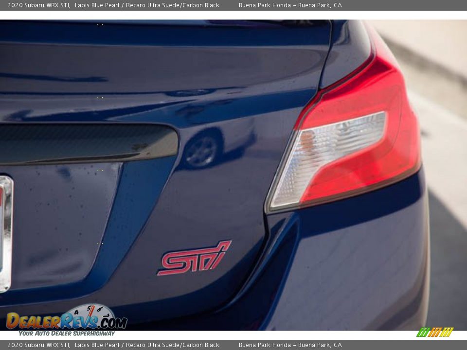 2020 Subaru WRX STI Lapis Blue Pearl / Recaro Ultra Suede/Carbon Black Photo #13