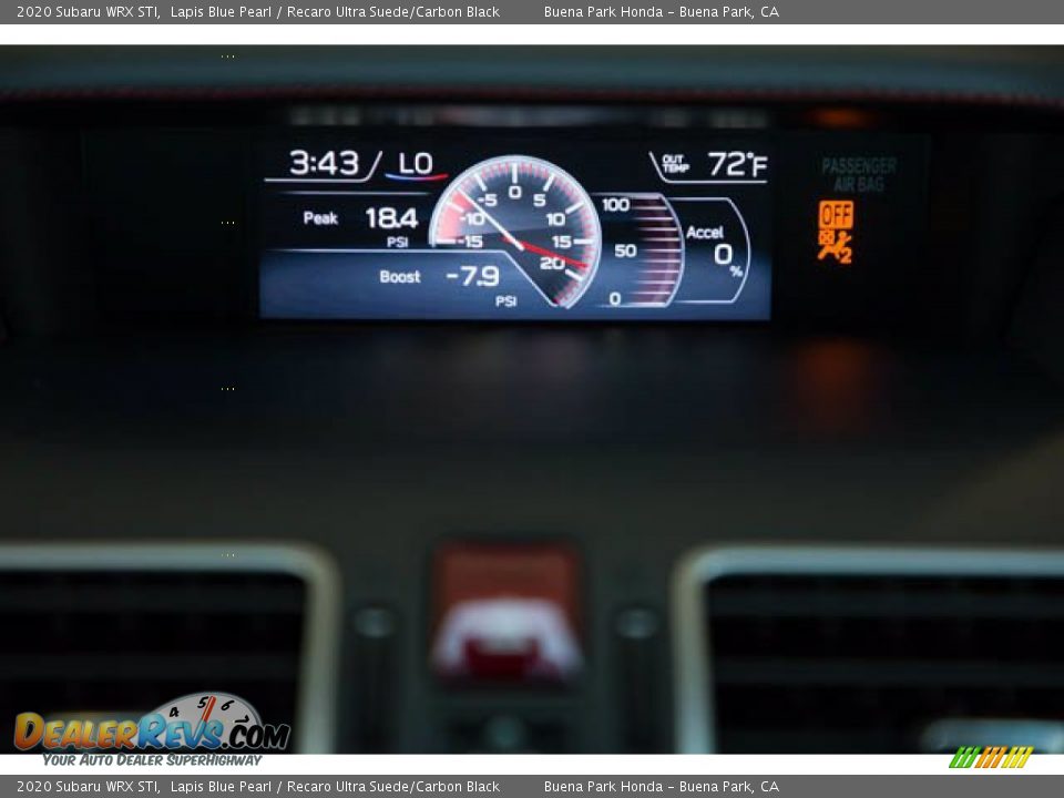 2020 Subaru WRX STI Gauges Photo #26