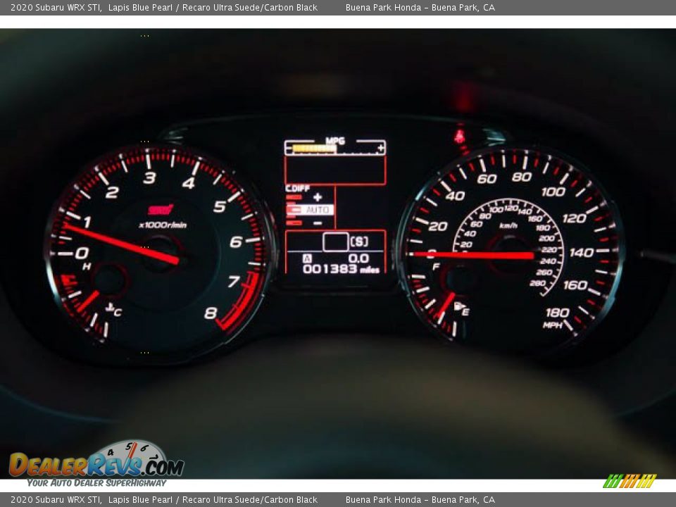 2020 Subaru WRX STI Gauges Photo #28