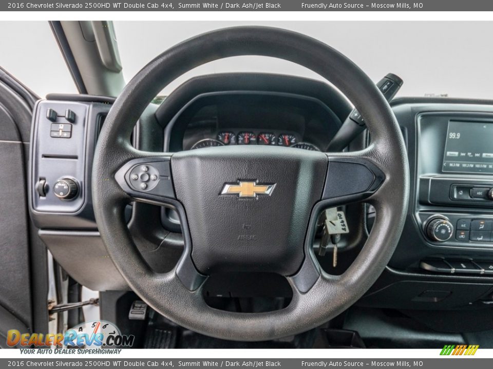 2016 Chevrolet Silverado 2500HD WT Double Cab 4x4 Steering Wheel Photo #34