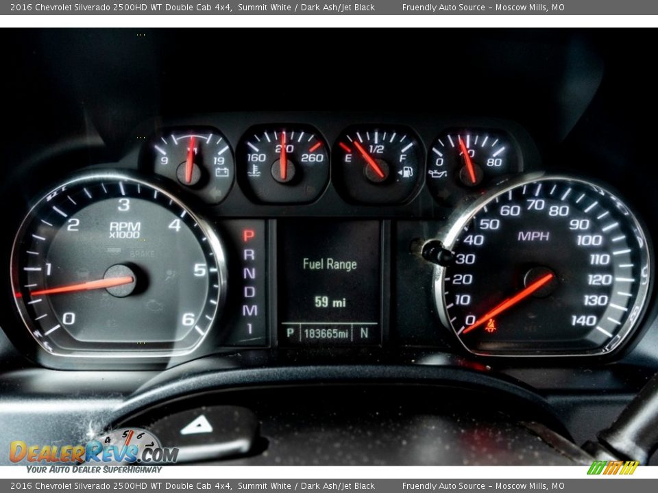 2016 Chevrolet Silverado 2500HD WT Double Cab 4x4 Gauges Photo #36