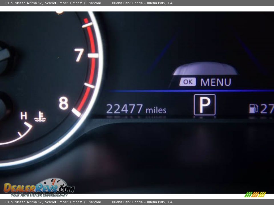 2019 Nissan Altima SV Scarlet Ember Tintcoat / Charcoal Photo #6